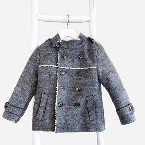 Zara Boy's Sherpa Lined Coat - Size 3 - 4